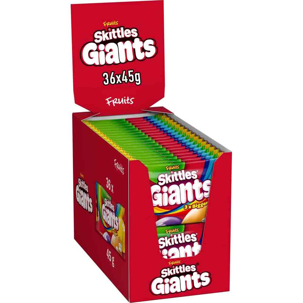 SkittlesGiants Fruit Sweets Bag 45g (1x36 Bags)