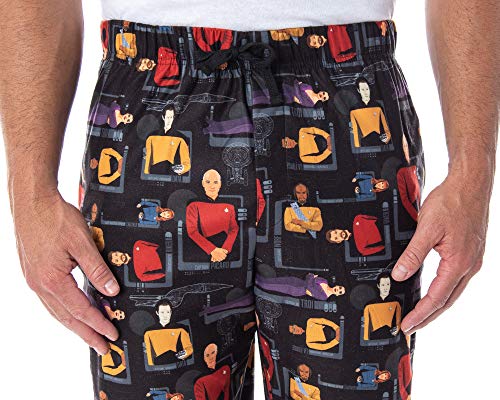 Star Trek The Next Generation Calça masculina de pijama adulto com personagem, Personagem TNG, 4X-La