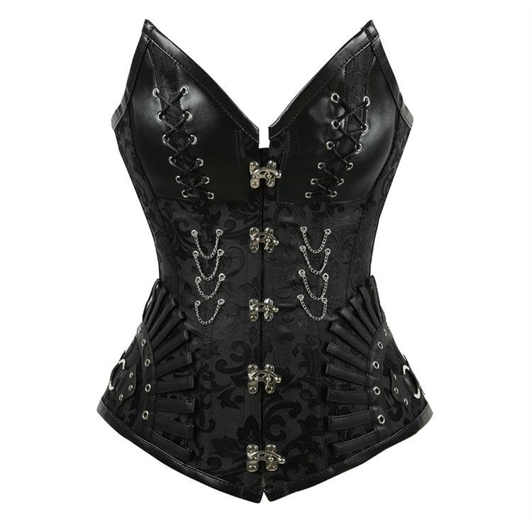 Corsetto Corsetto in Osso d'Acciaio Gotico Palazzo retrò Moda Donna