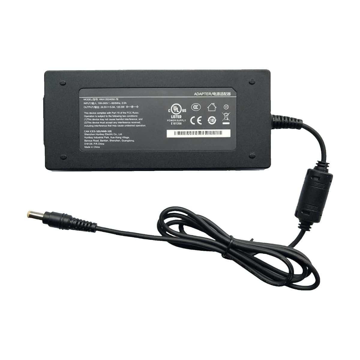 Zasilacz sieciowy 24V5A DC 5,5 * 2,5 mm standardowy kabel