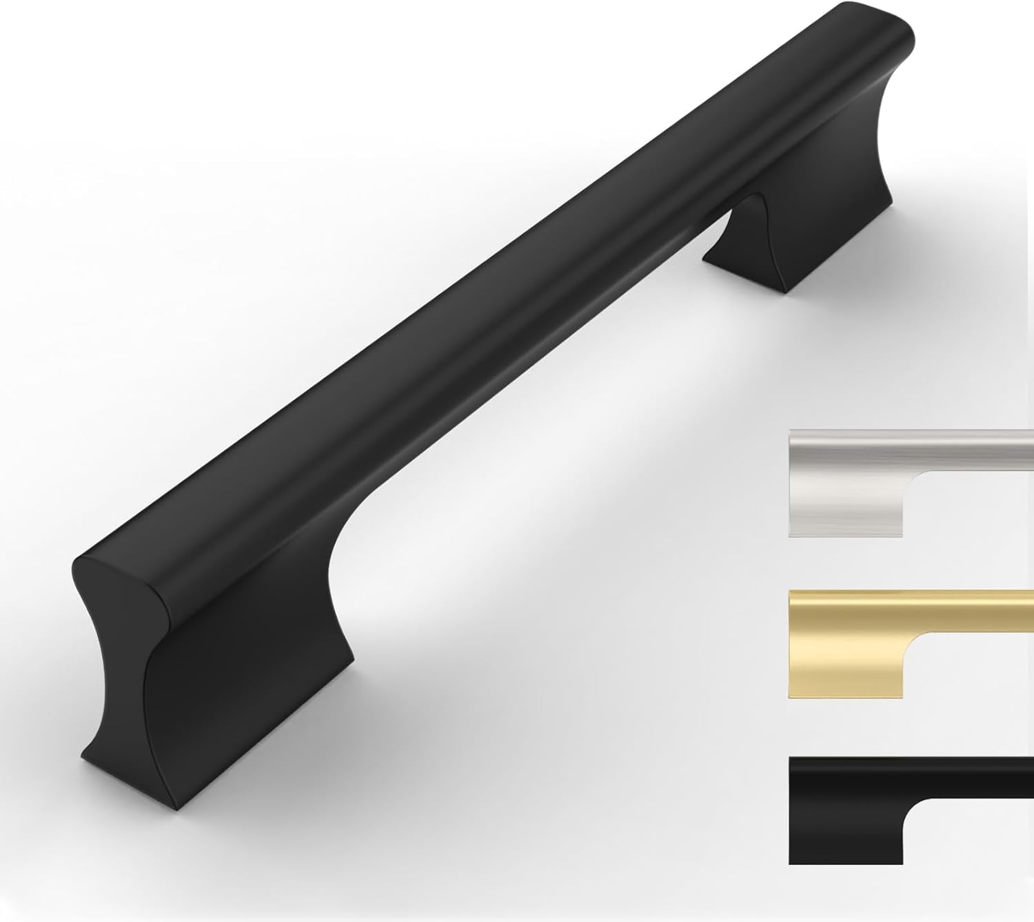 10 Pack Matte Black Cabinet Pulls - 5 Inch Cabinet Handles - Black Kitchen Pulls & Drawer Handles