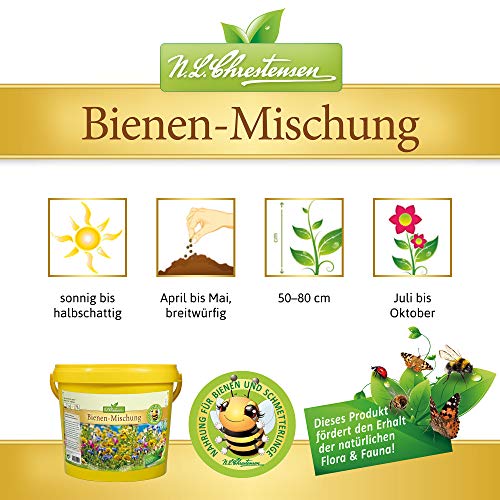 N.L.Chrestensen BIG Eimer - Ein Paradies für alle Insekten, Bienenweide, Bienenfreundliche Mischung Blumensaatgut… – Bild 5
