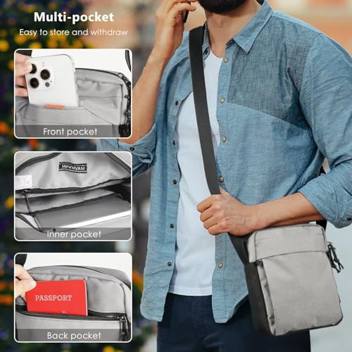 Shoulder Bag Water Repellent Messenger Bag Crossbody Bags for Trendy with Adjustable Shoulder Strap for Adult3