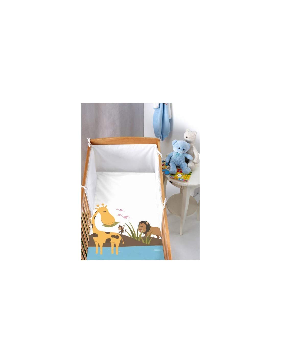Housse de couette bébé savane light 80x120 cm pour lit de nouveau-né