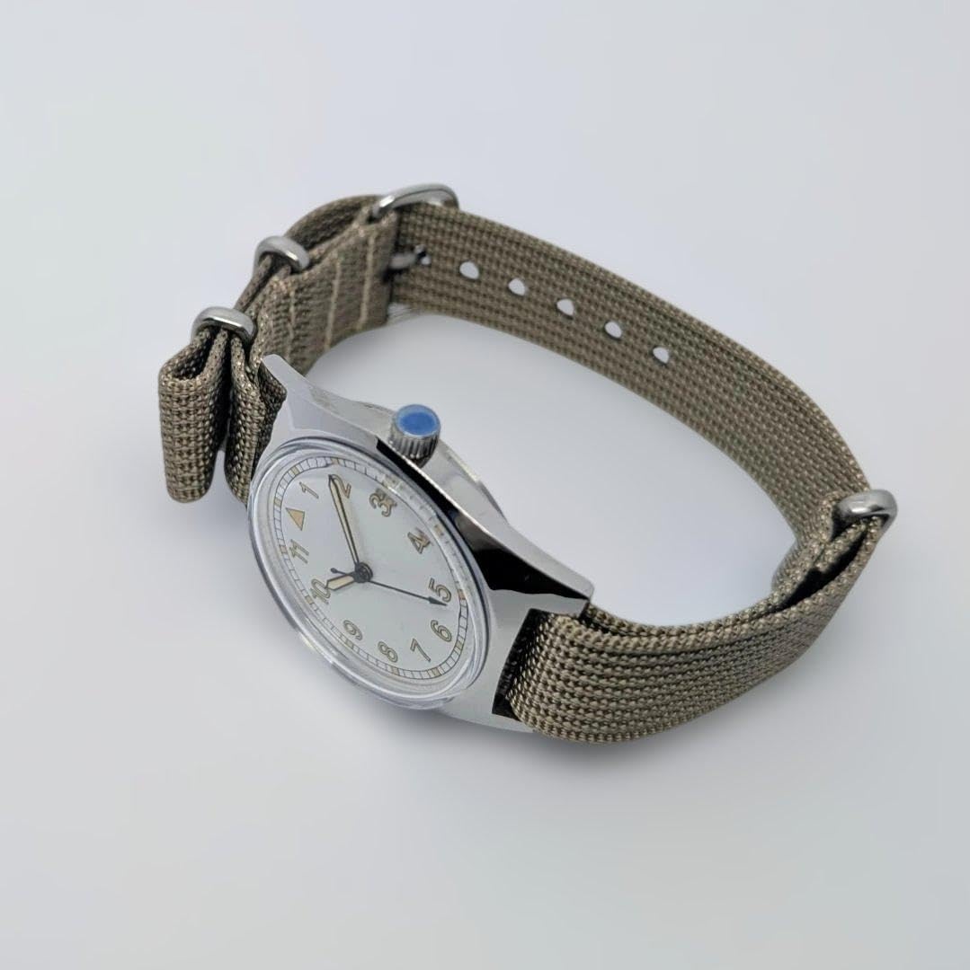 Amazon.co.jp: 手巻き ミリタリーウォッチ 36mm ヴィンテージ 英軍風