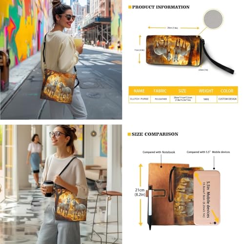 Set de Bolsos de Cuero para Mujer Tote Grande con Cartera miniatura 2