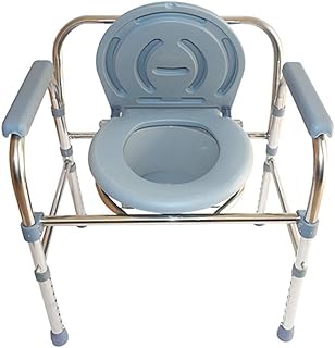 LJZLYB-ZBP Silla De Tocador, Cómoda Habitación, Presidente De La Cómoda Y La Taza De Inodoro Acolchada, De Aluminio Silla De Ducha/con Orinal con Ruedas