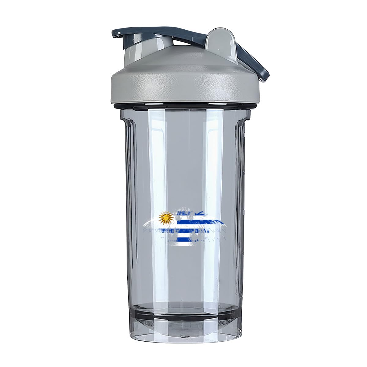 Uruguay Uruguayan Flag 18 Ounce Shaker Bottle Drink Mixer Leak-proof Pre Workout Protein Shakes Meal Replacement Shakes Bottles 500ML/18 Oz Gray&-3&-3&-3
