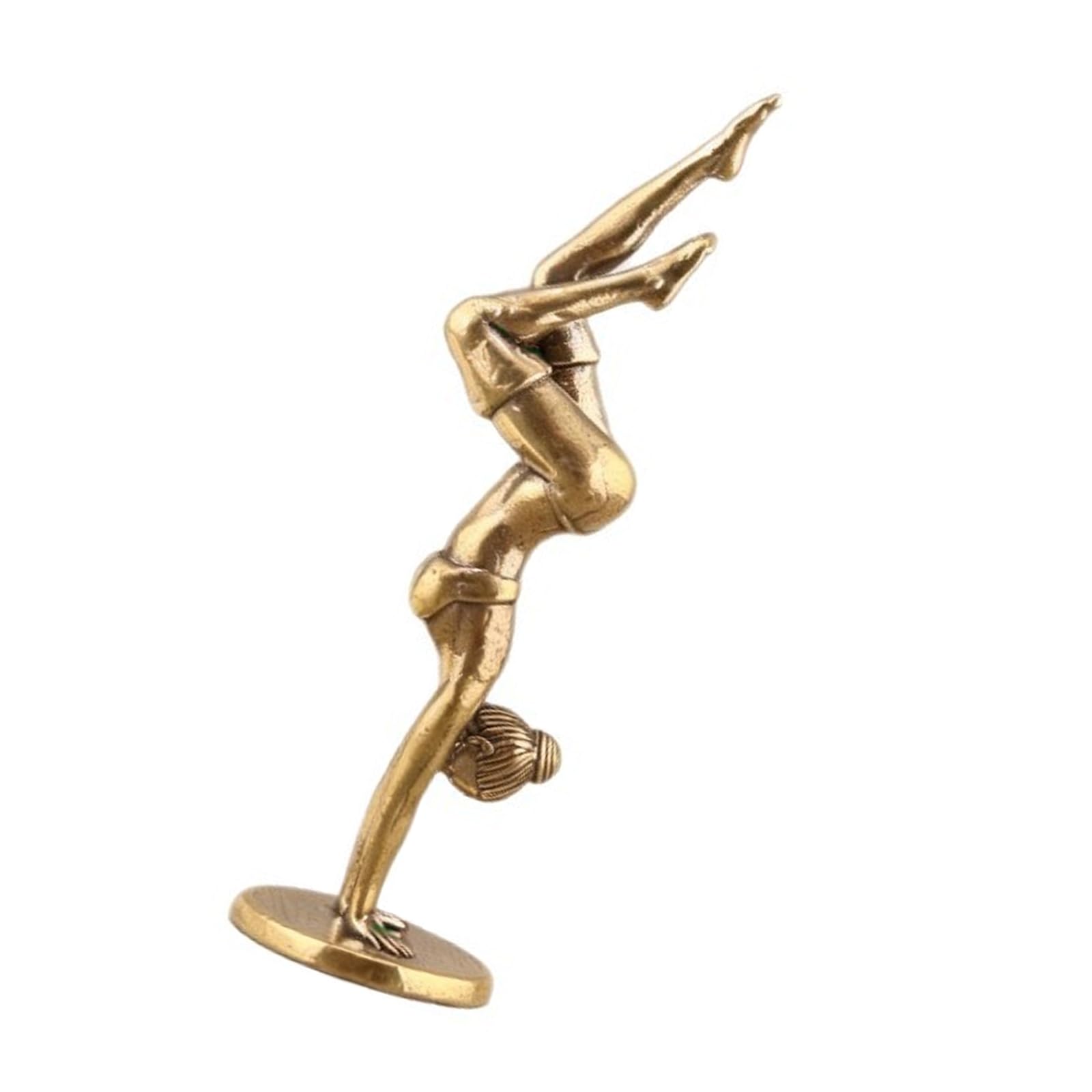 Hredyqw Metal Alloy Inverted Headstand Woman Sculpture Handcrafted Home Decors Art Piece for Living Room Offices or Studio Headstand Figurine