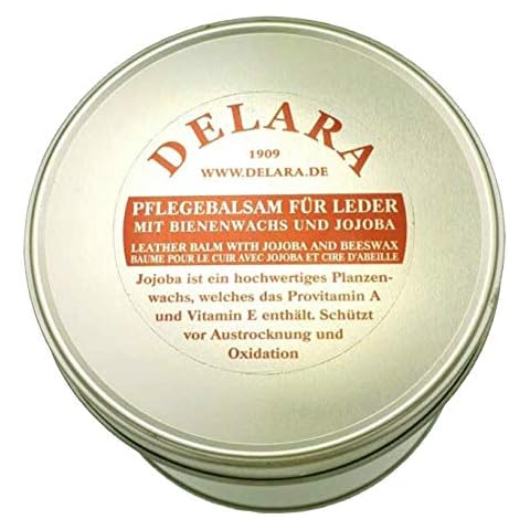 DELARA Natural Leather Balm with Jojoba and Beeswax, Colour: Colourless - 500 ml, Made in Germany Cover