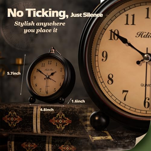 Vintage Silent Snooze Night Light Clock