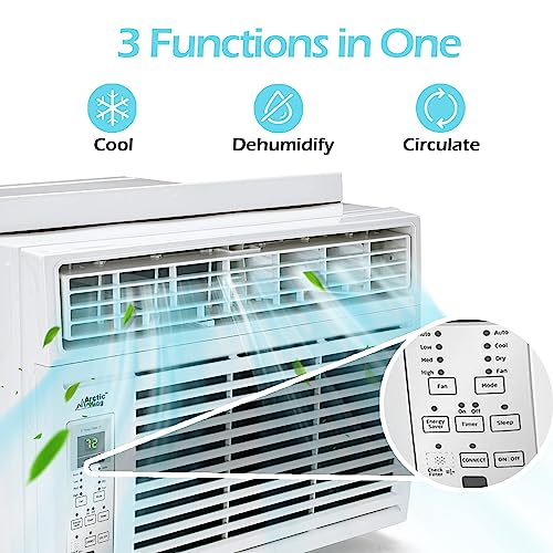 Arctic King 10,000 Btu Window Air Conditioner, Cools Up To 450 Sq. Ft, With Digital Panel And Remote Control, Easy Installation, For House, Apartment, And Office #TOP1