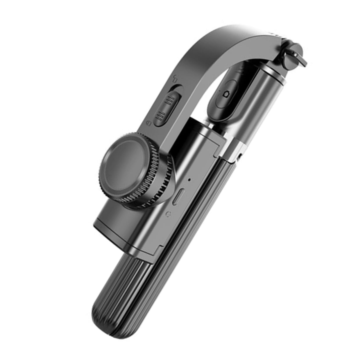 HOMSFOU Stabilisateur Smartphone Noir Abs 450mah, Trépied de Téléphone Anti-Vibrations, Prise de Vue Simple, pour Diffusion en Direct