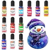 Alcohol Ink - Fidton 12 Colori ad Alcool Brillanti e Vivaci per Resina, Inchiostri ad Alcool per Oggetti d