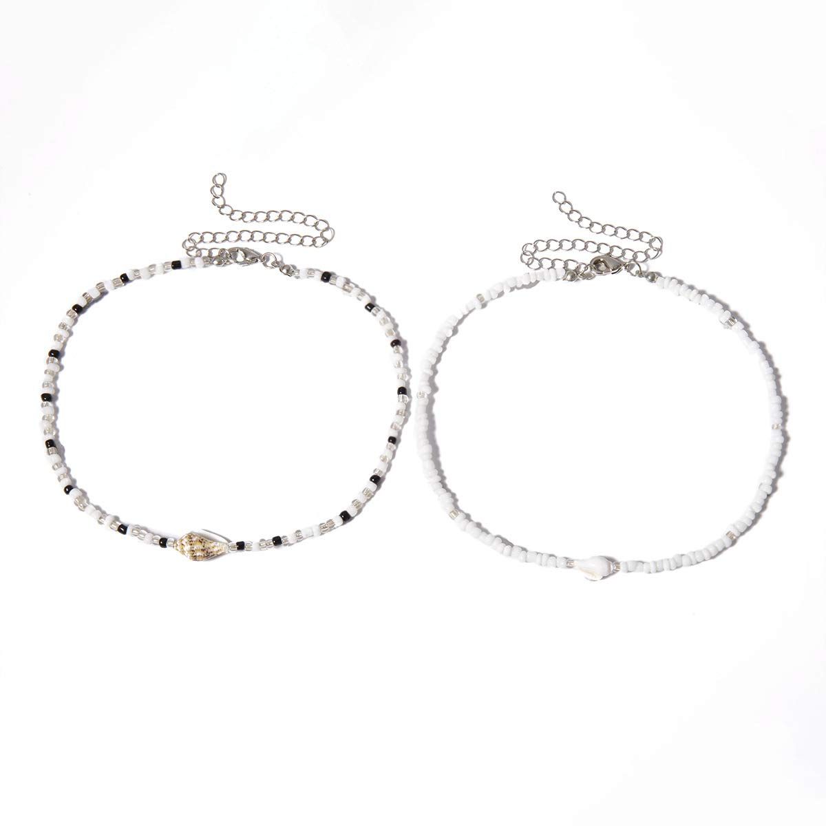 Aaishwarya 2 piece White Boho Rice Beaded Handmade Choker Beach Necklace For Women And Girls|Valentine gift for Girlfriend, Wife | Gift for Women (B0BR7WQ4YS) Amazon Price History, Amazon Price Tracker