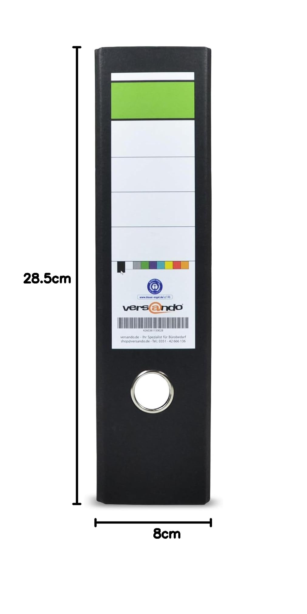 versando Raccoglitore 20X Fascia Verde A4 80Mm Nero/Marmo Nuvole Con | Angelo Blu, Prodotta In Ue