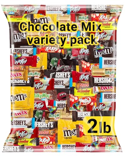 Chocolate Assorted Bulk Candy Variety Pack 2lb - Mini Chocolate Bars,...