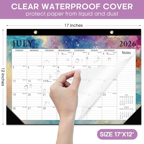 Image of Taja Desk Calendar 2026-2027, Jul 2026-Dec 2027, 18-Month, 17 inch x 12 inch
