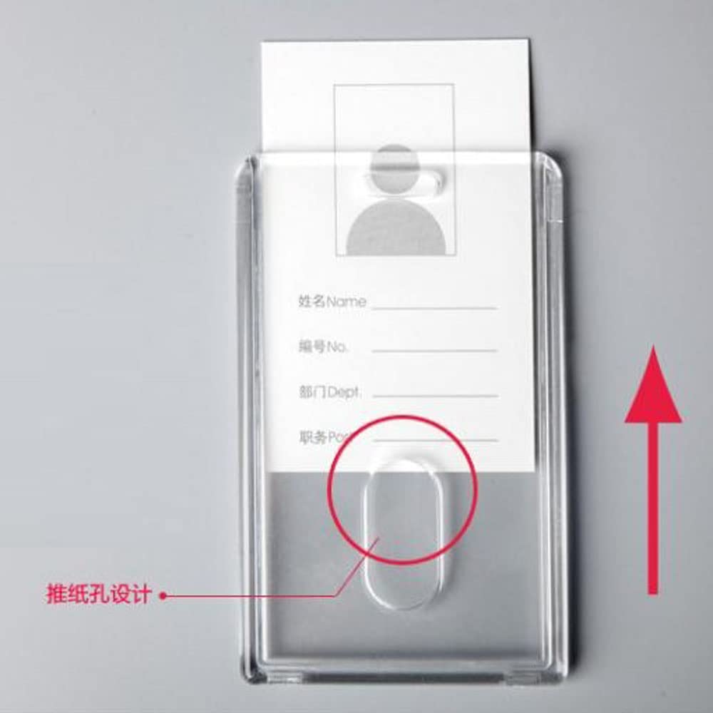 Cordón de insignia, tarjetero para cordón, 10 Uds. De fundas de identificación acrílicas, cordón for tarjetas de trabajo, nombre, tarjeteros, protección de autobús, insignia de identidad, cubiertas fo