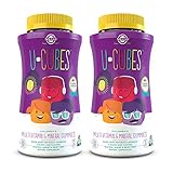 Solgar U-Cubes Children's Multi-Vitamin & Minerals, 120 Gummies - Pack of 2 - 3 Great-Tasting Flavors, Grape, Orange & Cherry - Ages 2 & Up - Non-GMO, Gluten Free, Dairy Free - 120 Total Servings