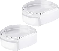 Pack of 2 Door Stops Floor Self-Adhesive, Transparent Door Buffer for All Hard Floors, High-Quality Door Stopper Floor Adhesive, Door Stopper Floor, Protects Wall and Furniture, Easy to Install without Drilling