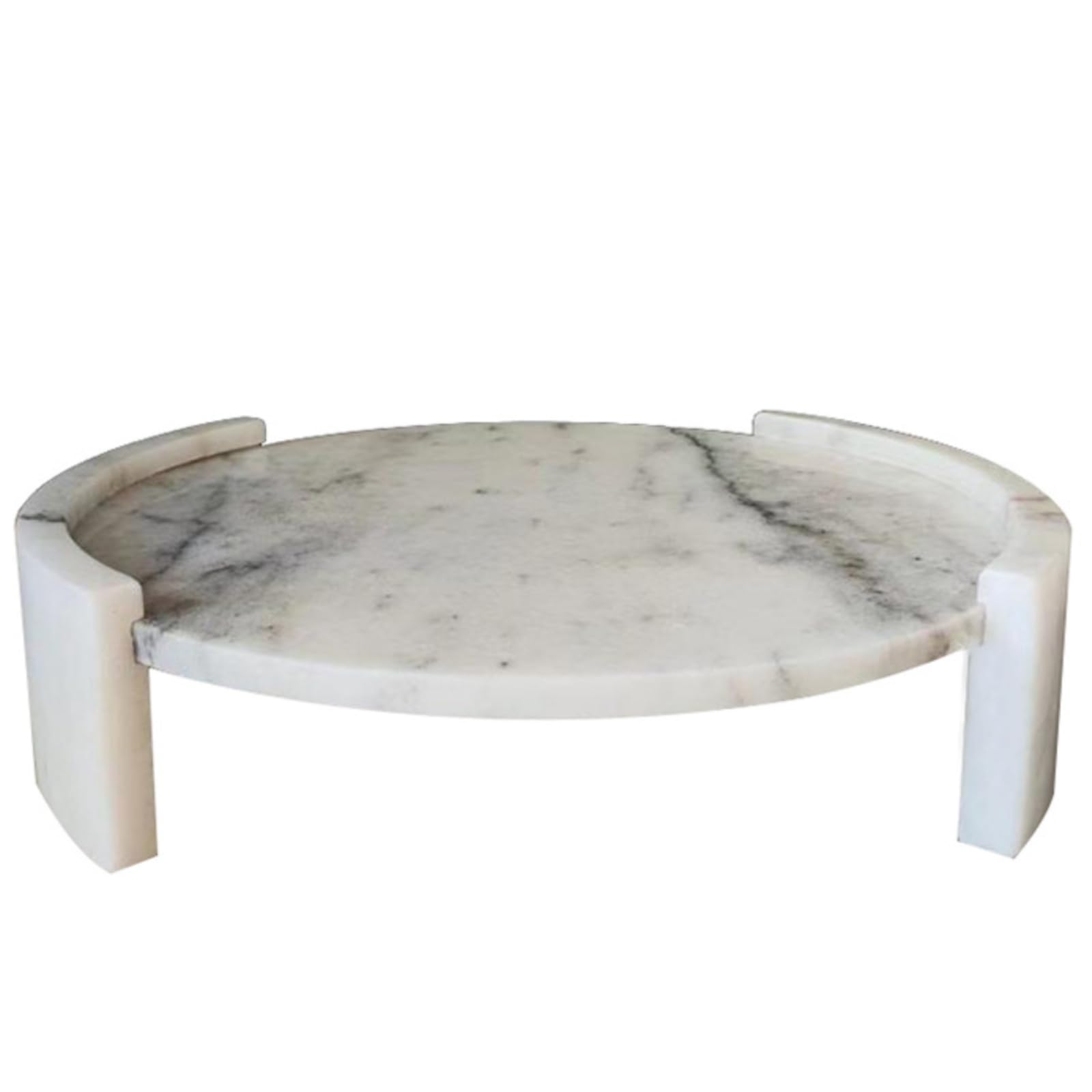 Gralara Ciotola in Marmo Facile da Pulire Ciotola Decorativa Minimalista Piatto Decorativo per Consolle, M7