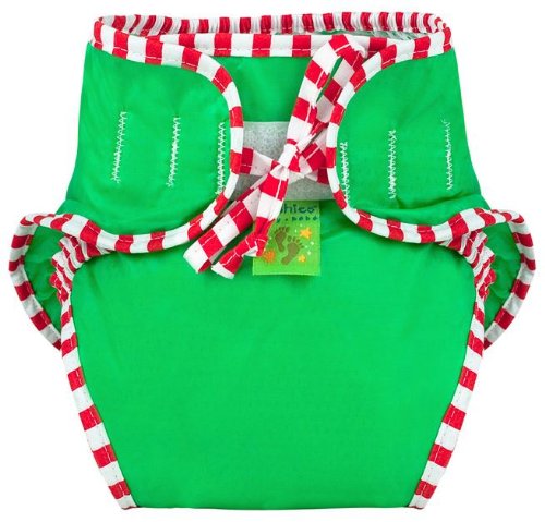 Image of Kushies Reusable Swim Diaper, Small, Green