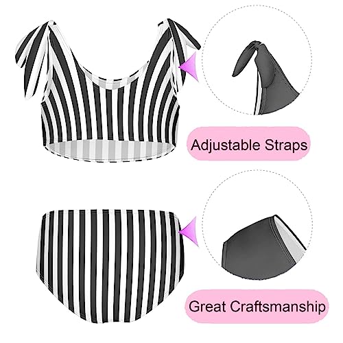 Image of CaTaKu Girls Two Piece Swimsuits Toddler Bathing Suits Bikini Set Summer Beach Swimwear for Girls Size 3-12T