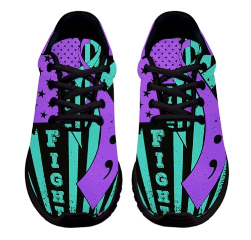 Suicide Prevention Awareness Shoes for Women Men Trail Running Casual Fashion Sneakers Slip-on Tennis Shoes2