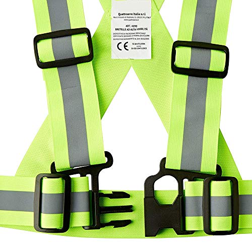 4R Quattroerre.it 4090 Homologierte reflektierende Hosenträger für Motorräder und Fahrräder