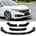 DEERMOTO Universal Front Lip for Car,4 PCS Kit Front Bumper Lip Spoiler Diffuser Protector Wide Body Kit Compatible with Honda Civic Toyota Hyundai Nissan Chevy Camaro Dodge Cadillac Altima