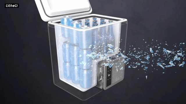 Image of LiTHELi Frozen Pack 12V Car Refrigerator & Portable Electric Cooler, 20L /21QT with 1 U20 Batteries, -4~68℉ Travel Fridge Freezer for Camping, Road Trips, RV, Boat & Beach (Backpack Design)