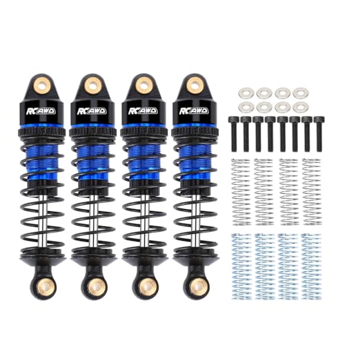 RCAWD Alloy Front Rear Shocks for Arrma 1/18 Granite Typhon Mojave Grom Series Upgrades Part Blue