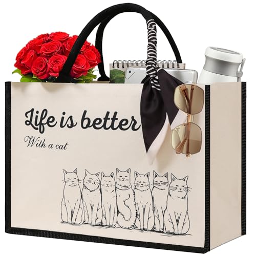 Cute-Tote-Bags-16Oz-3-Pockets-Cat-Large-Canvas-Tote-Bags-for-Women-Anti-Scratch-Lining-Large-Tote-Bag-with-Zipper