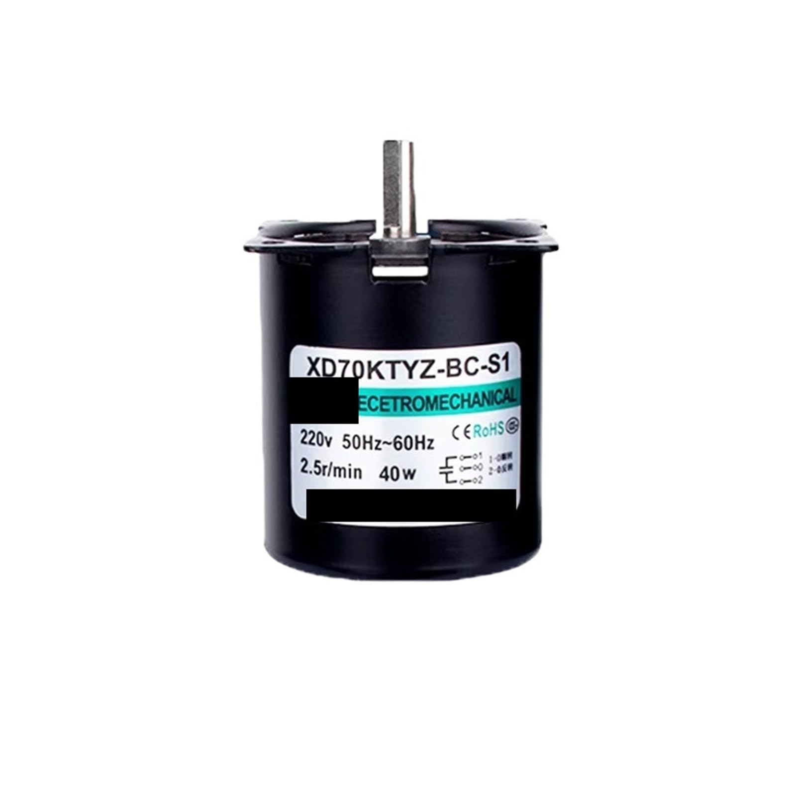 MUYTQAERG Synchronous Motor Model 70KTYZ Eccentric Axis AC 220V 40W 2.5rpm -110rpm Gear Permanent Magnet(30rpm)