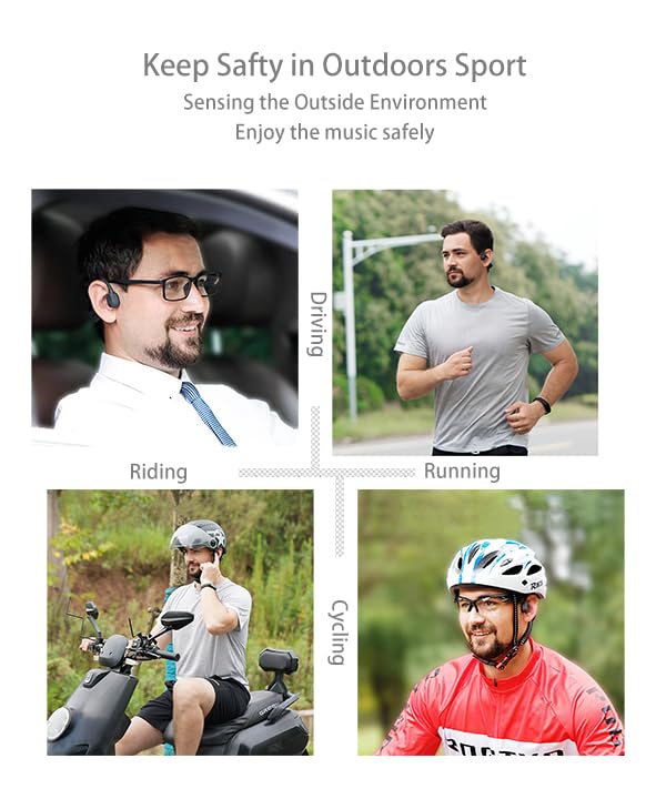 Image of S+ Open Ear Bluetooth Bone Conduction Headset for Sport and Training,Cycling (YQS Blue)