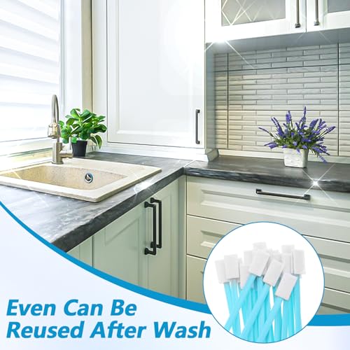 Image of 20Pcs Disposable Toilet Brush Blue Crevice Cleaning Brush Tool Kit Window Sill Keyboard Cleaning Tools for Housekeeping Car Household Use