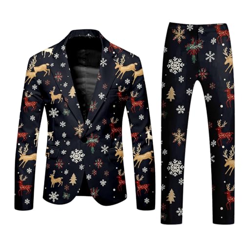 Costume de Noël pour homme chic et sa doublure satinée luxueuse rouge