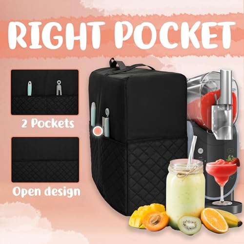 Image of CROTIRAD Slushie Machine Cover for Ninja Slushy Frozen Drink Maker, Foldable Dust Cover for Ninja Slushie Machine, Easy Storage Fits Ninja Slushi Maker, Upgrade, Quilted Black