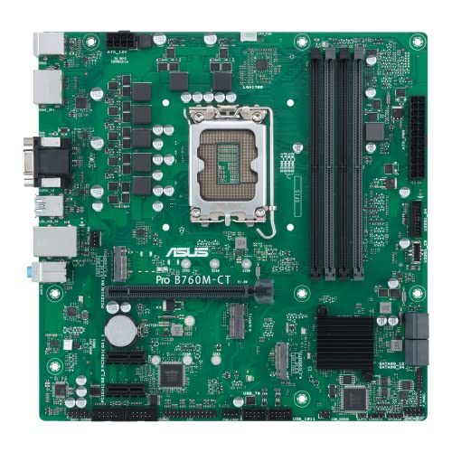 Image of ASUS Pro B760M-CT-CSM Intel LGA1700(13th&12th Gen)mATX commercial motherboard,DDR5,PCIe 4.0,2xM.2 PCIe 4.0 slots,front USB 3.2 Gen 1 Type-C,D-Sub,TPM IC onboard,Q-LED Core,Mono-out header,SMBUS header
