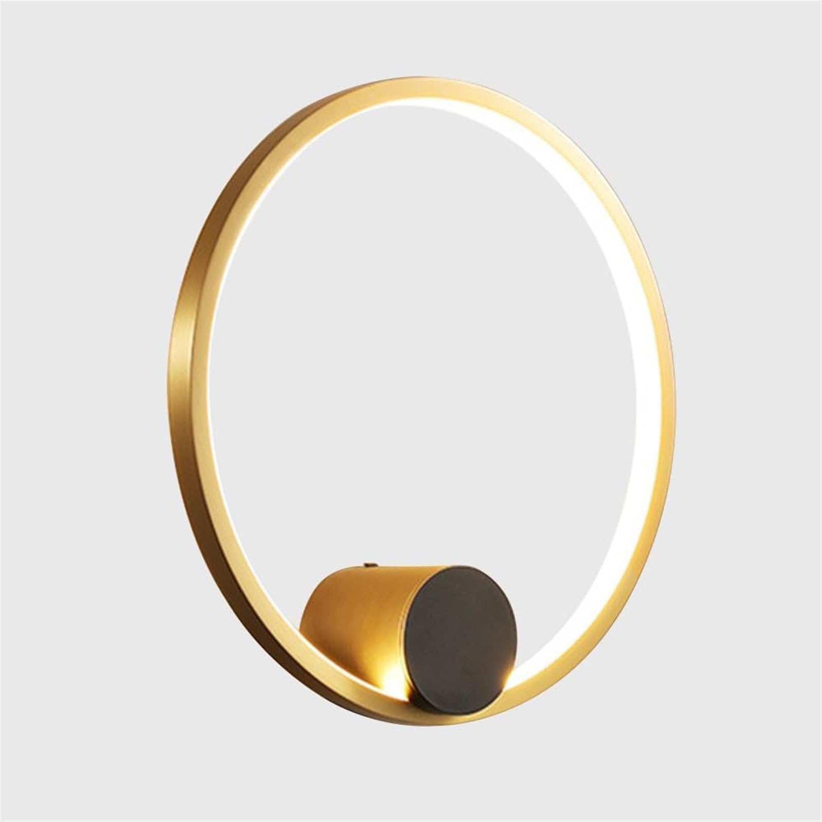 KBUUKYYXouy Wall Lights Indoor Ring Wall Sconce Brass Wall Mounted Lamp 3000k Warm Light for Living Room Bedroom Bedside Hallway 15W Round,One Color-30cm(30cm)