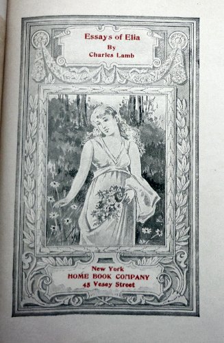 Essays of Elia B00EL3G6KU Book Cover