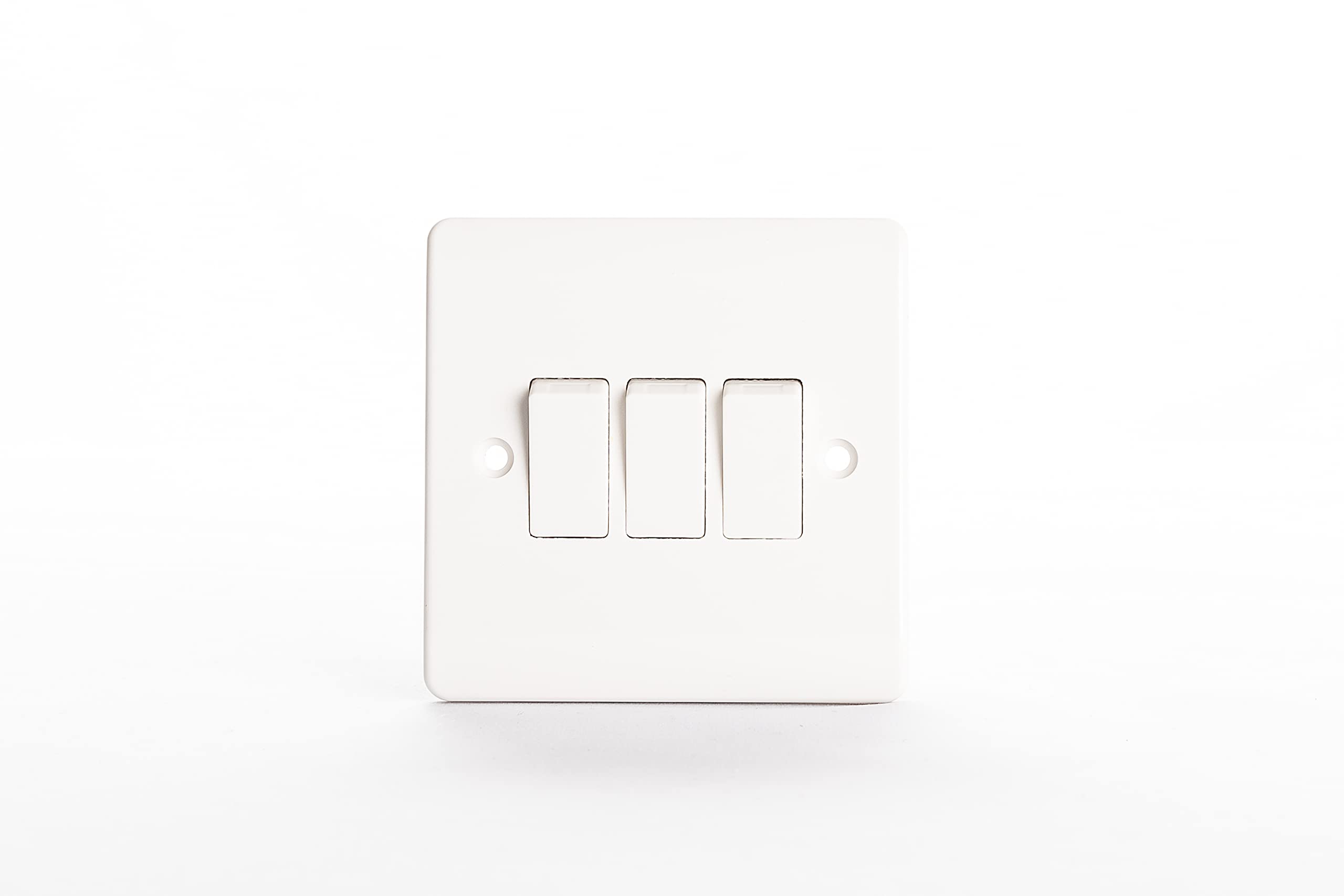 Buy BodyPlus3 Gang 2 Way Light Switch White Electric Curved Edge