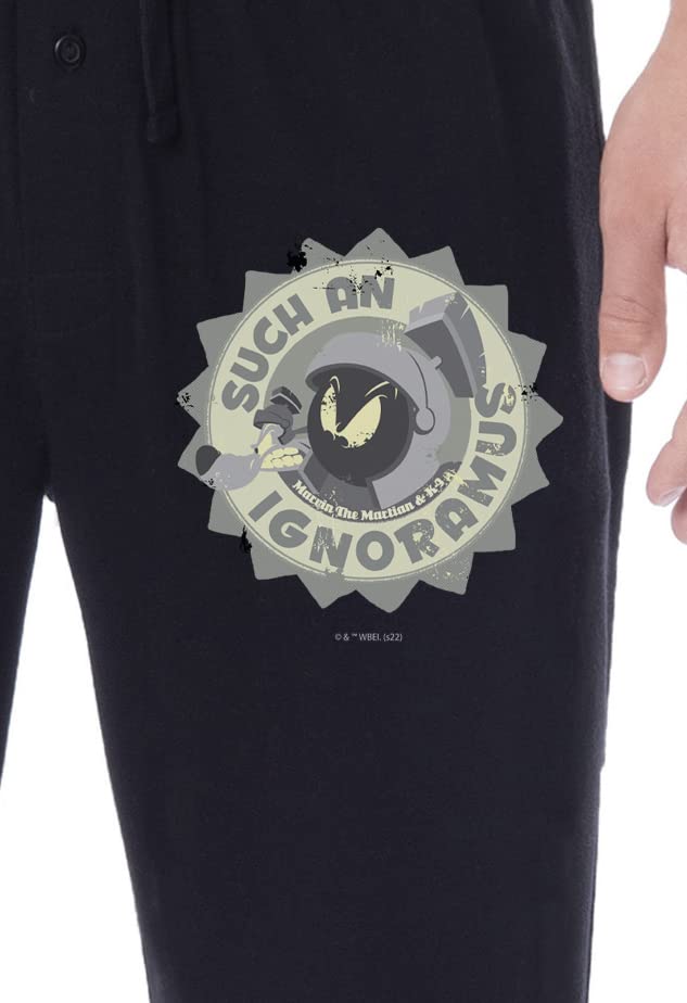 Looney Tunes Mens' Classic Marvin The Martian Character Such an Ignoramus Distressed Sleep Pajama Pants2