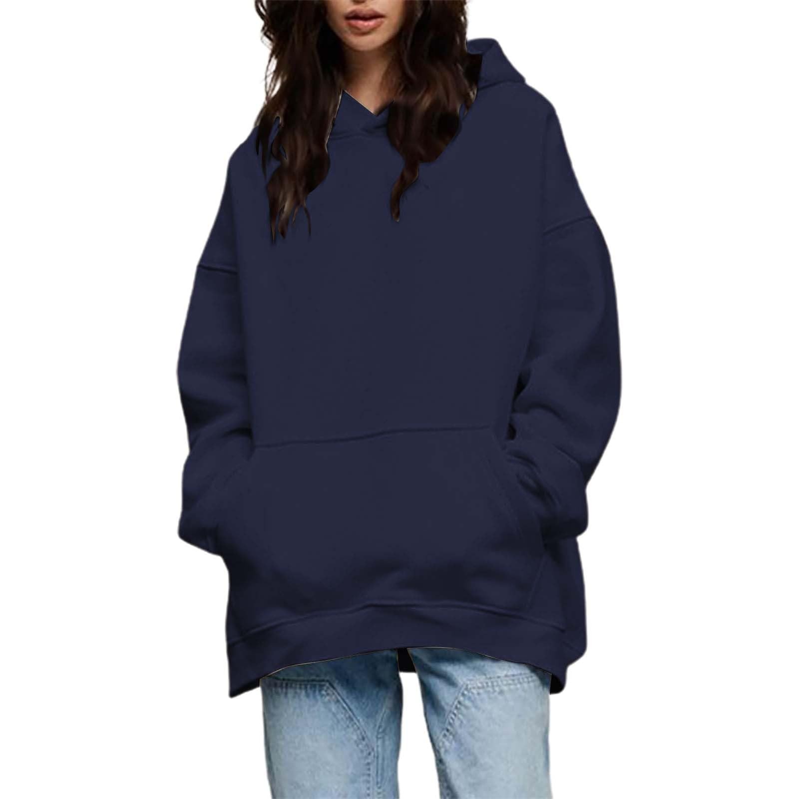 OCCOKO Pullover Casual Long Sleeve Cold Shoulder Tops for Fall Cheap Sweatshirt