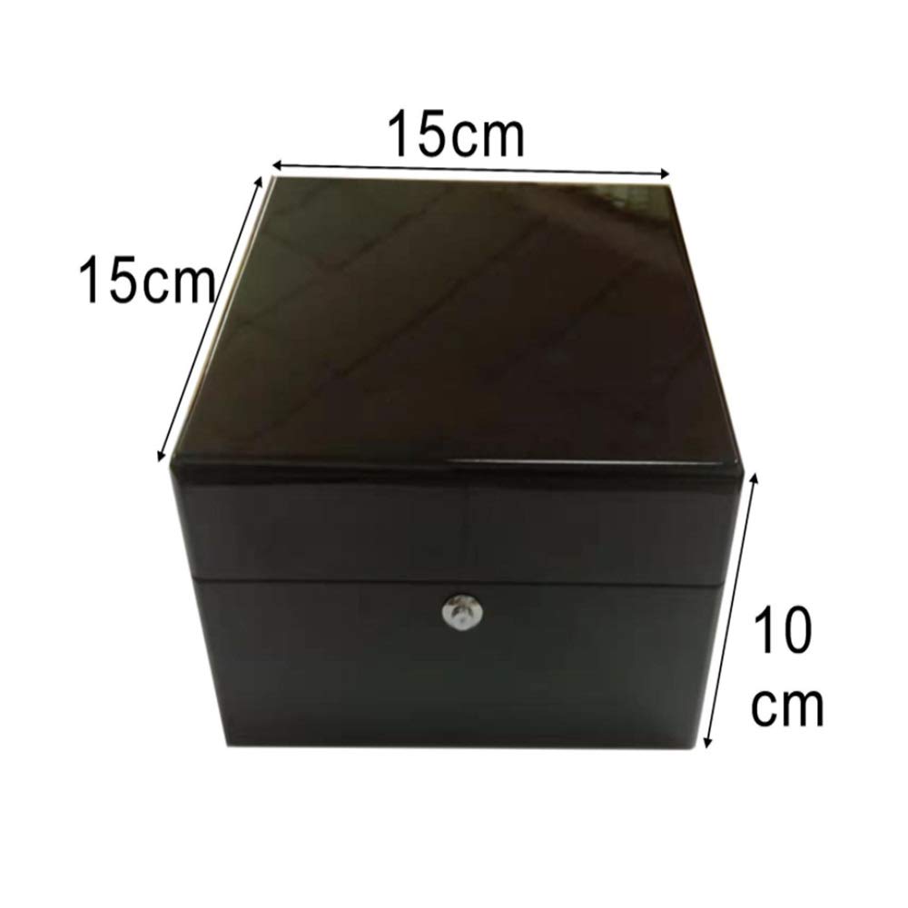 Cajas de Relojes Negro de alto brillo reloj del cuadrado cajas madera joyería visualización contador Box para Cumpleaños Navidad