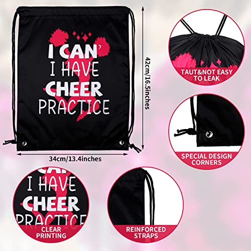 Eccliy 10 Pcs Cheerleaders Drawstring Backpack Bulk Cheer Drawstring Gym Bags Eat Sleep Cheer Gift Bags for Youth Sport Team(Novelty Pattern)3
