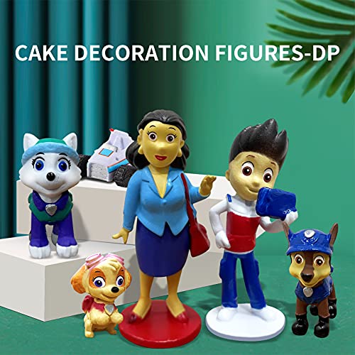 Paw Patrol Verjaardagstaart Toppers, taartversieringen figuren, HONGECB feestbenodigdheden, mini-figuren set, met… - Image 3