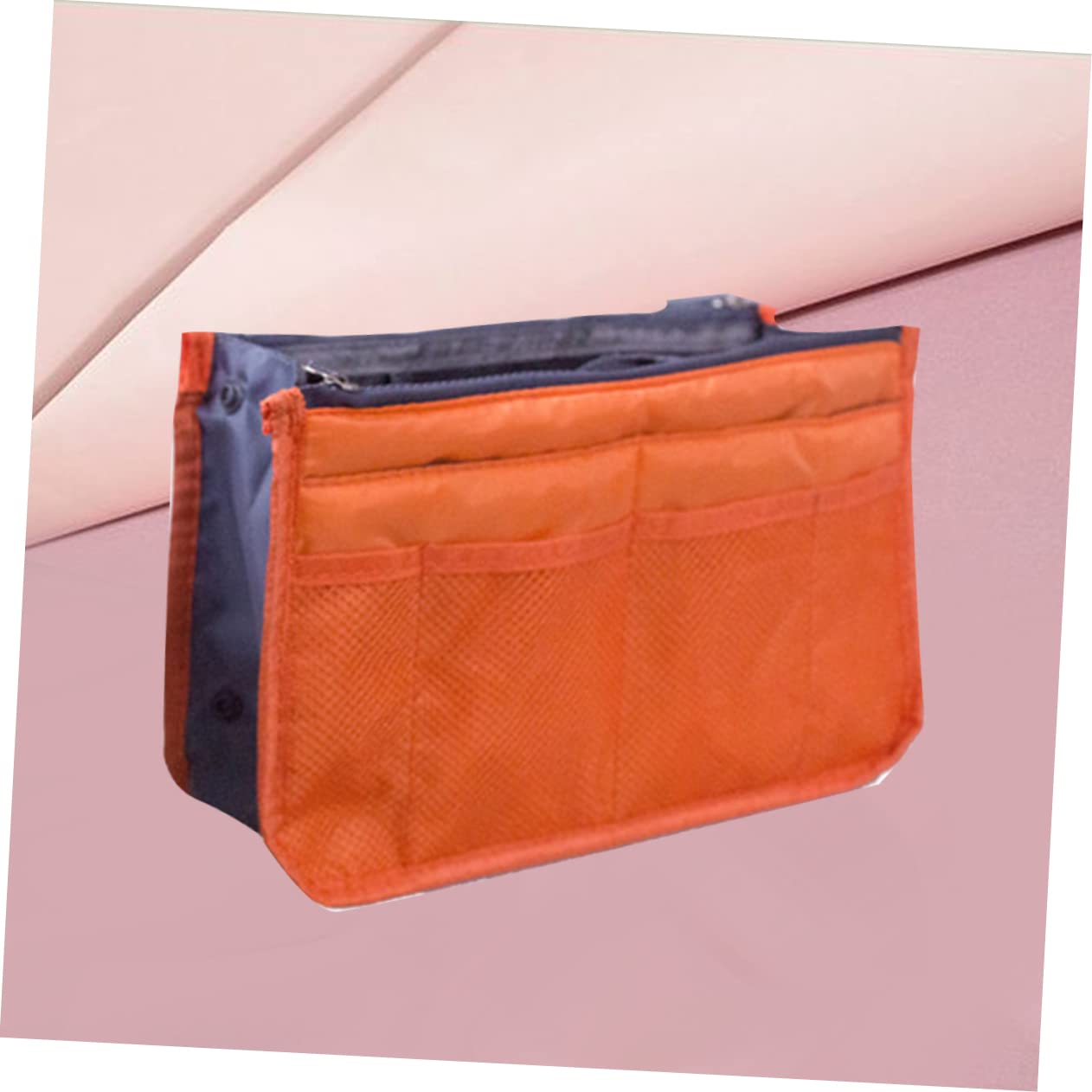 Housoutil 3piezas Bolsa De Almacenamiento Doble Organizador De Multi- para Cosméticos y Artículos De Tocador y Ligera Naranja