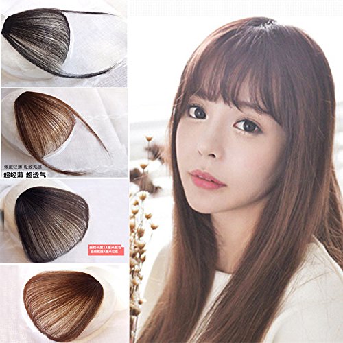 Korean thin air bangs wig piece fake bangs real hair trace